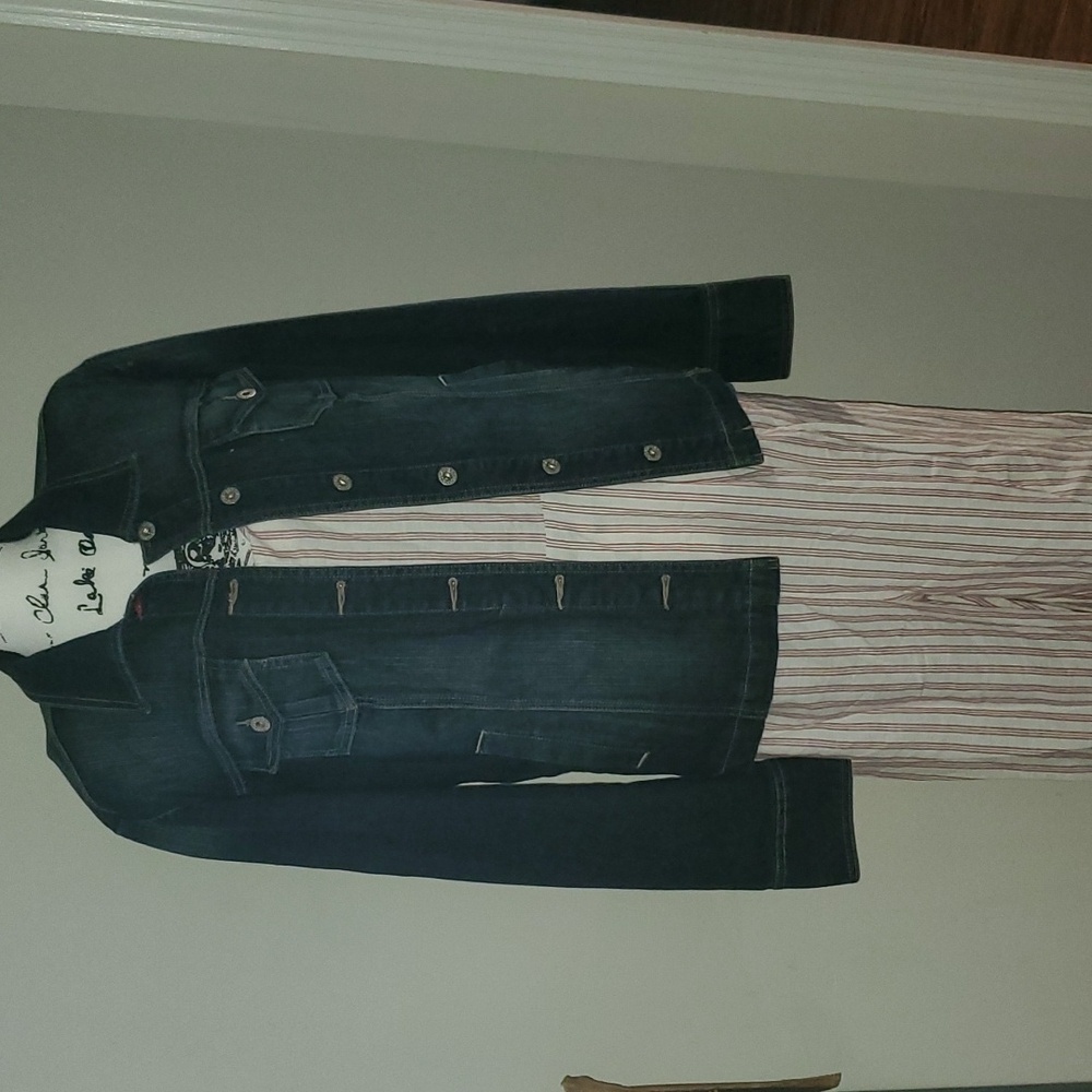 New Tommy Hilfiger Button Down Denim Jean Jacket